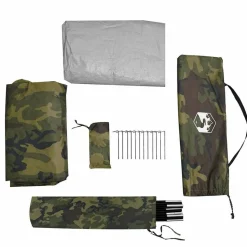 vidaXL 3-personers fisketelt vandtæt camouflage