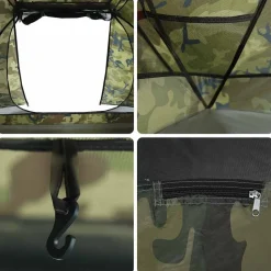 vidaXL 3-personers fisketelt vandtæt camouflage