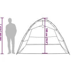 vidaXL 4-personers fisketelt quick release olivengrøn