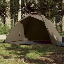 vidaXL 4-personers fisketelt quick release olivengrøn