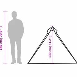 vidaXL 1-personers hængende tipi telt vandtæt blå