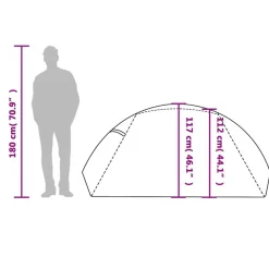 vidaXL 2-personers kuppeltelt vandtæt blå