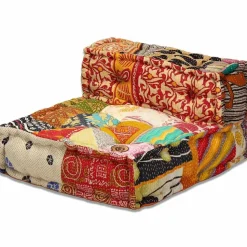 vidaXL 3-personers modulpuf stof patchwork