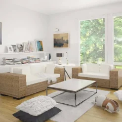 vidaXL 2-personers og 3-personers sofasæt ægte rattan