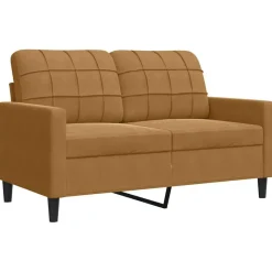 vidaXL 2-personers sofa 120 cm fløjl brun