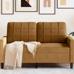 vidaXL 2-personers sofa 120 cm fløjl brun