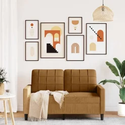 vidaXL 2-personers sofa 120 cm fløjl brun