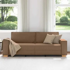 vidaXL 3-personers sofa brun 180 cm stof