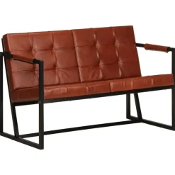 vidaXL 2-personers sofa ægte gedeskind brun