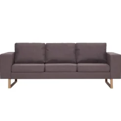 vidaXL 3-personers sofa i stof gråbrun