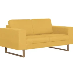 vidaXL 2-personers sofa i stof gul
