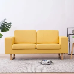 vidaXL 2-personers sofa i stof gul