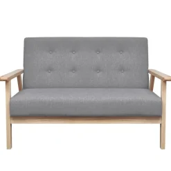 vidaXL 2-personers sofa stof lysegrå