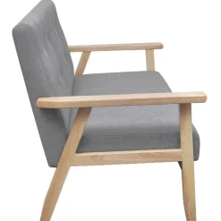 vidaXL 2-personers sofa stof lysegrå