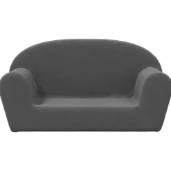 vidaXL 2-personers sofa til børn blødt plys antracitgrå