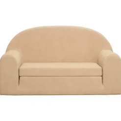 vidaXL 2-personers sofa til børn blødt plys cremefarvet