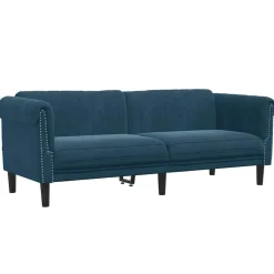 vidaXL 3-personers sofa velour blå