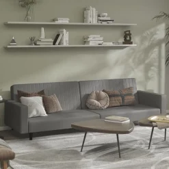 vidaXL 2-personers sovesofa kunstlæder grå