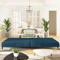 vidaXL 2-personers sovesofa fløjl blå