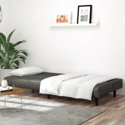 vidaXL 2-personers sovesofa kunstlæder grå