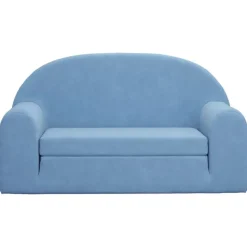 vidaXL 2-personers sovesofa til børn blødt plys blå