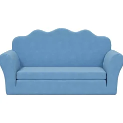 vidaXL 2-personers sovesofa til børn blødt plys blå