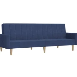 vidaXL 2-personers sovesofa stof blå