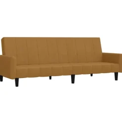 vidaXL 2-personers sovesofa fløjl brun