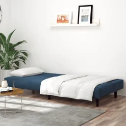 vidaXL 2-personers sovesofa fløjl blå