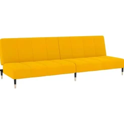 vidaXL 2-personers sovesofa fløjl gul