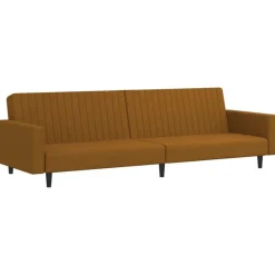 vidaXL 2-personers sovesofa fløjl brun