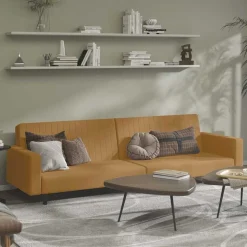 vidaXL 2-personers sovesofa fløjl brun
