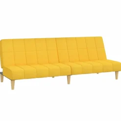 vidaXL 2-personers sovesofa stof gul