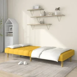vidaXL 2-personers sovesofa stof gul