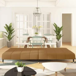 vidaXL 2-personers sovesofa fløjl brun