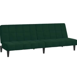 vidaXL 2-personers sovesofa fløjl mørkegrøn