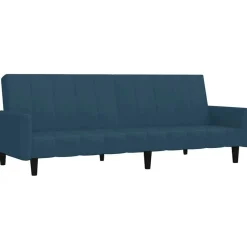 vidaXL 2-personers sovesofa fløjl blå
