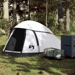 vidaXL 1-persons campingtelt vandtæt mørklægningsstof hvid