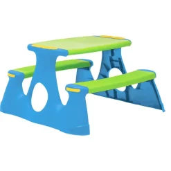 vidaXL picnicbænk til børn 89,5x84,5x48 cm polypropylen