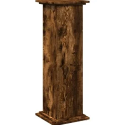 vidaXL piedestal med opbevaring 31x30x90 cm konstrueret træ røget eg