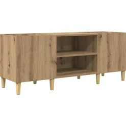 vidaXL Pladeskab Artisan Egetræ 121 x 38 x 48 cm Konstrueret træ