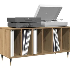 vidaXL Pladeskab med hylde artisan eg 100 x 38 x 48 cm Konstrueret træ