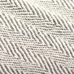 vidaXL plaid 125x150 cm bomuld sildebensmønster grå
