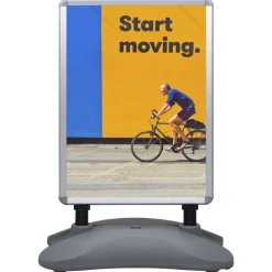vidaXL plakatstativ A1 med fod aluminiumslegering grå