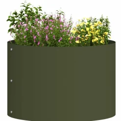 vidaXL Plante ring Oliven grøn 30 x 30 x 20 cm Koldvalset stål
