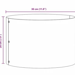vidaXL Plante ring Oliven grøn 30 x 30 x 20 cm Koldvalset stål