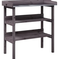 vidaXL plantebord med hylder 78x38x82,5 cm massivt grantræ