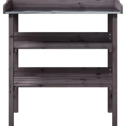 vidaXL plantebord med hylder 78x38x82,5 cm massivt grantræ