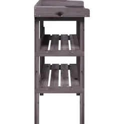 vidaXL plantebord med hylder 78x38x82,5 cm massivt grantræ