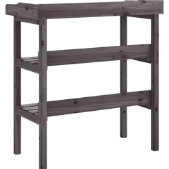 vidaXL plantebord med hylder 78x38x82,5 cm massivt grantræ